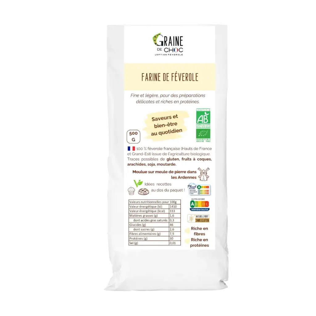Farine de féverole BIO 500g - Graine de choc