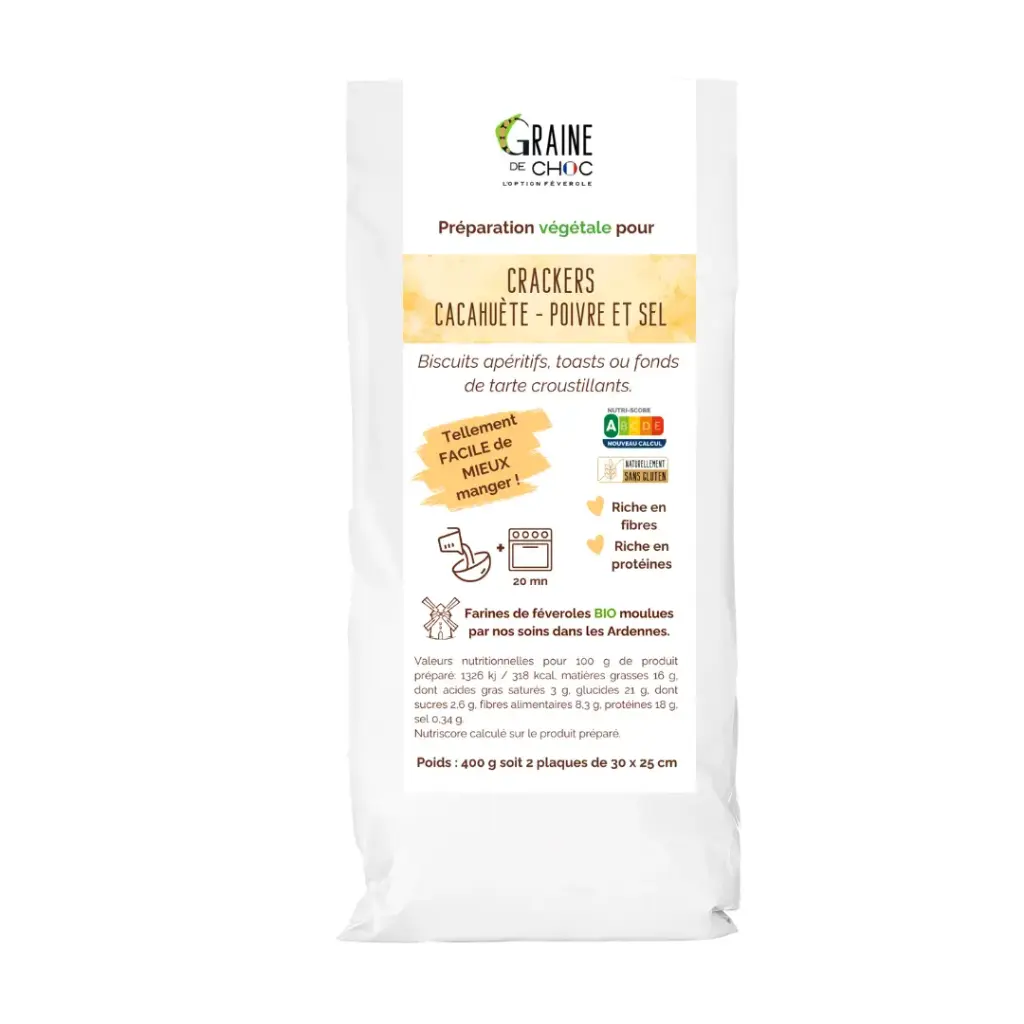Préparation pour crackers cacahuète poivre et sel 435g - Graine de choc