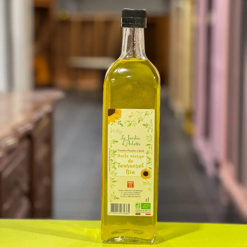 Huile vierge de tournesol bio - Le jardin d'Arlette