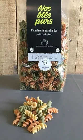 Pâtes colorées tomates et épinards 500g Bio - Nos Blés purs
