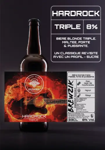 Bière triple Hardrock 33cl - Brewzik