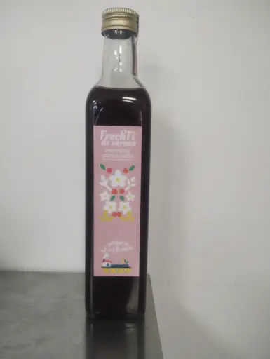 Frech'ti 50 cl (thé glacé hibiscus fleurs de sureau tagète passion) - Le verger de l'Ecluse