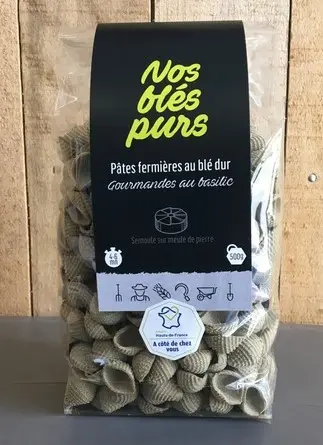Pâtes au basilic 500g - Nos Blés purs